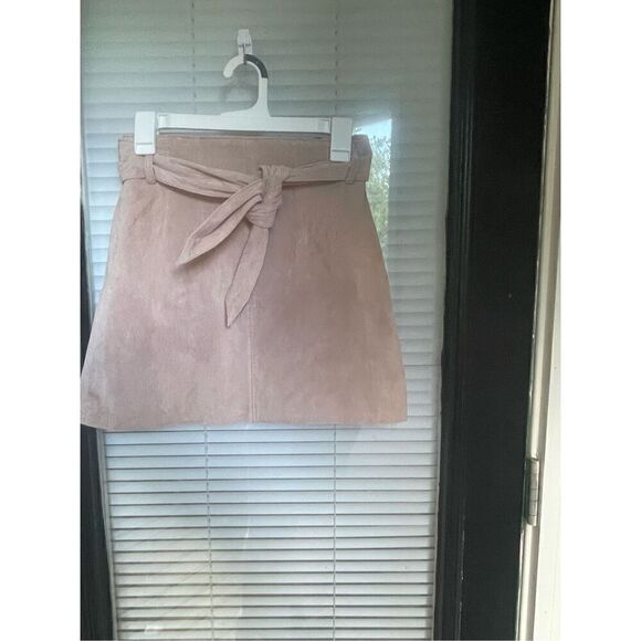NWT BlankNyc Leather Suede Candy Blush Pink Mini Skirt Size 25 - Picture 13 of 16